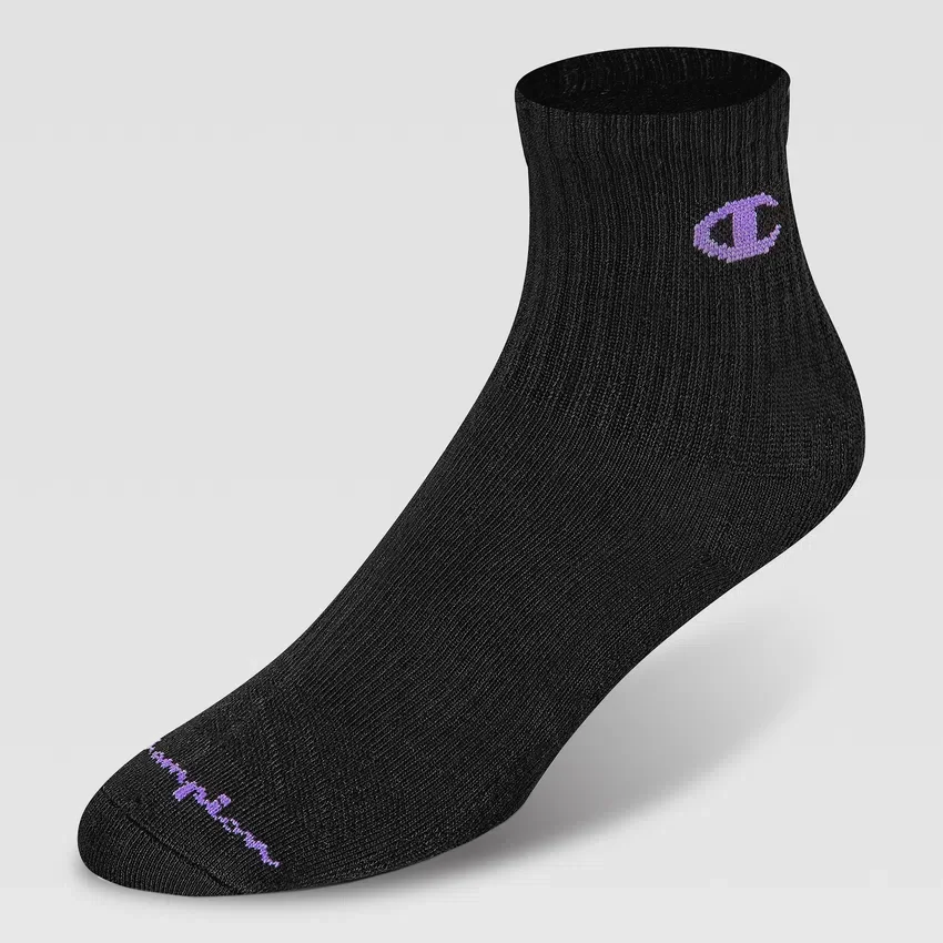 6er-Pack Damen-High-Quarter-Socken mit Polsterung