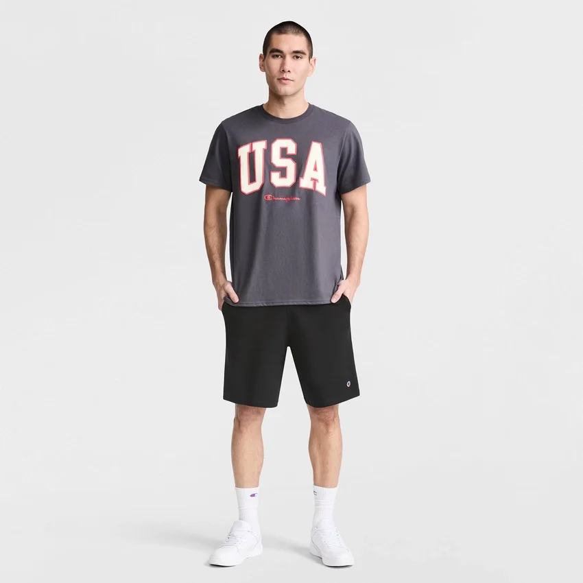 9" Leichte Lounge-Shorts, C Logo-Patch