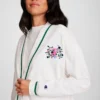 Country Club Cardigan, besticktes florales «C»-Logo