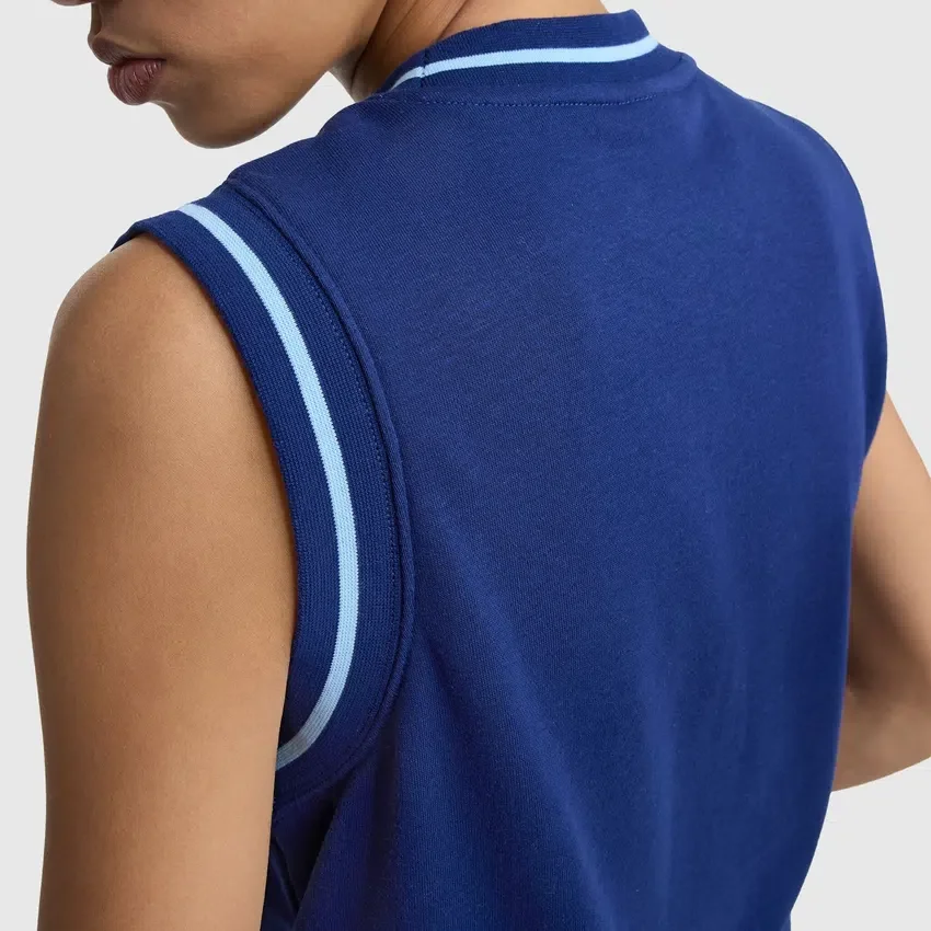 Country Club ärmelloses Top, gesticktes Script Logo