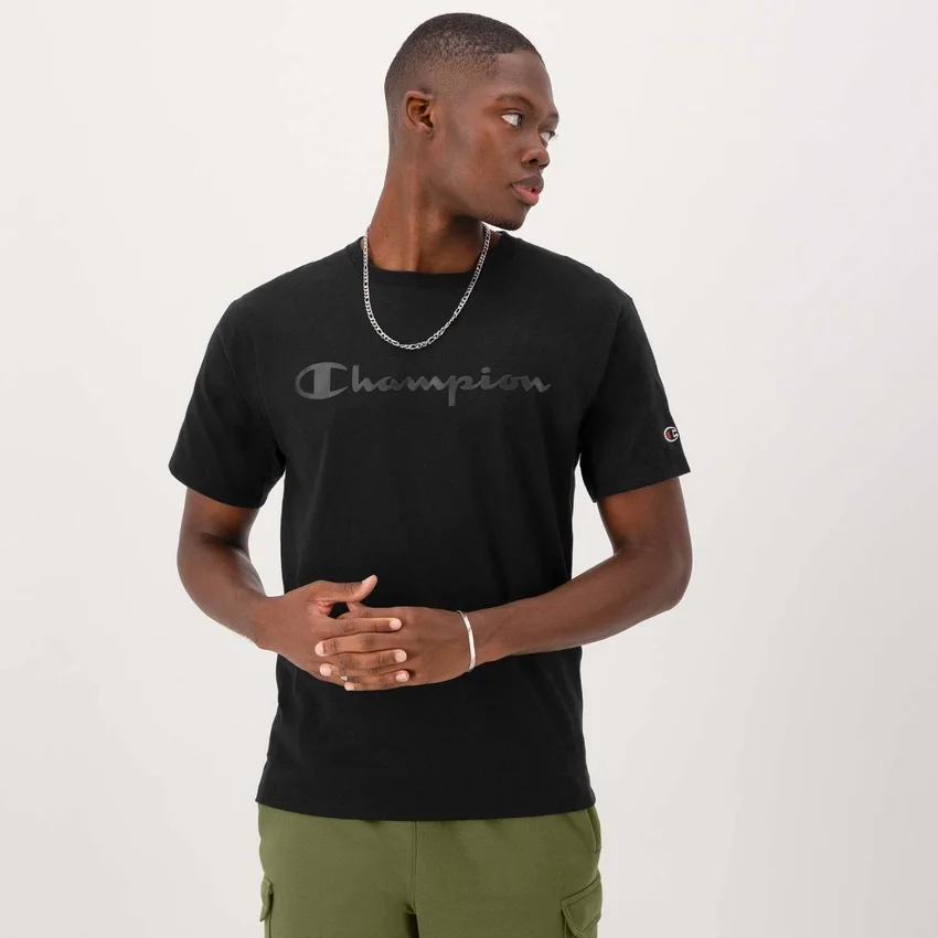 Klassisches Grafik-T-Shirt, farblich abgestimmtes Script Logo