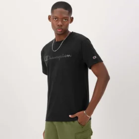 Klassisches Grafik-T-Shirt, farblich abgestimmtes Script Logo