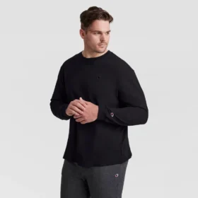 Klassisches Langarm-T-Shirt, besticktes C Logo – Big & Tall