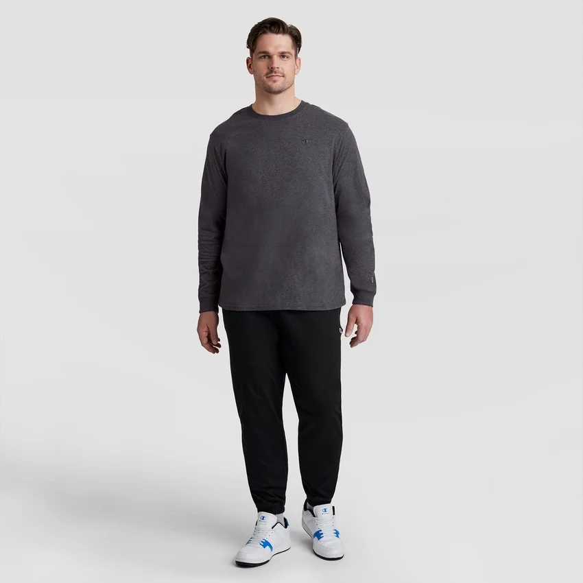 Klassisches Langarm-T-Shirt, besticktes C Logo – Big & Tall