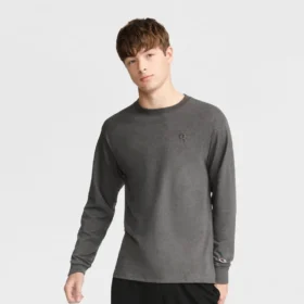 Klassisches Langarm-T-Shirt, gesticktes C Logo