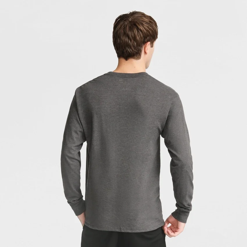 Klassisches Langarm-T-Shirt, gesticktes C Logo