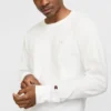 Klassisches Langarm-T-Shirt, gesticktes C Logo