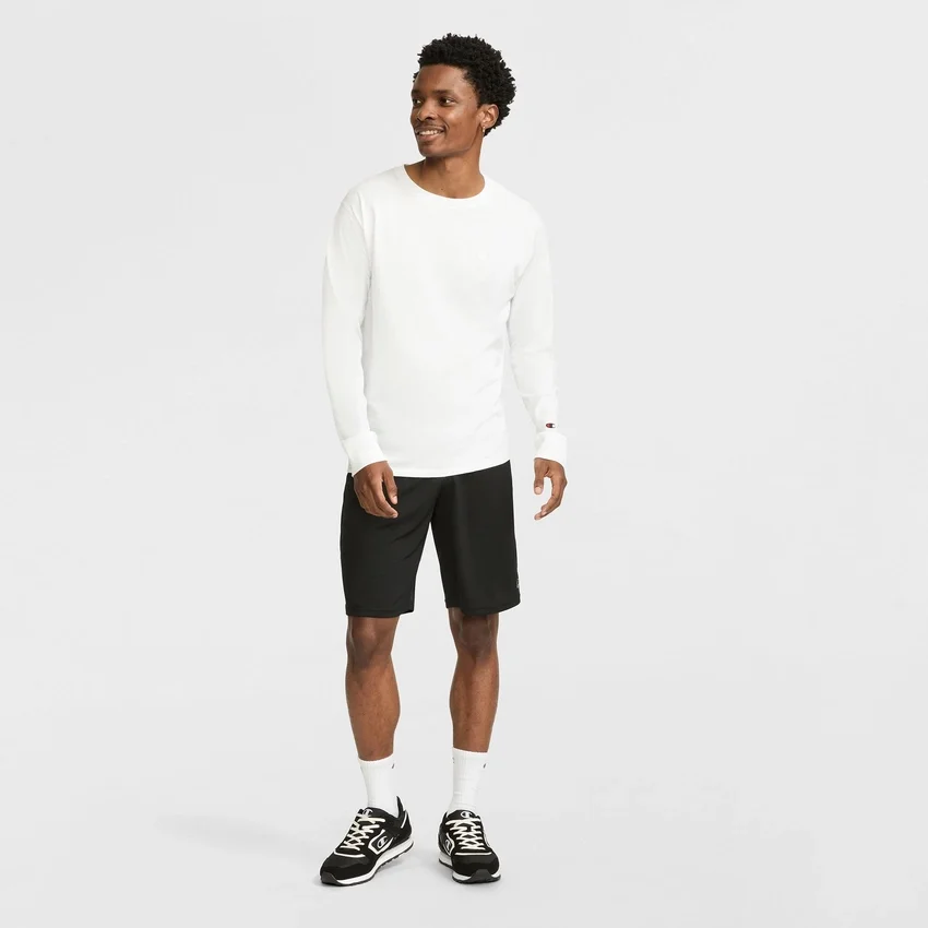 Klassisches Langarm-T-Shirt, gesticktes C Logo