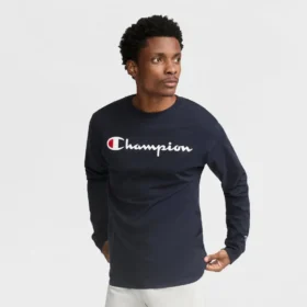 Klassisches Langarm-T-Shirt mit Grafik, Script Logo