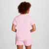 Klassisches T-Shirt, farblich abgestimmter Schriftzug links auf der Brust