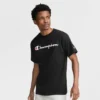 Klassisches T-Shirt mit Grafik, Script Logo