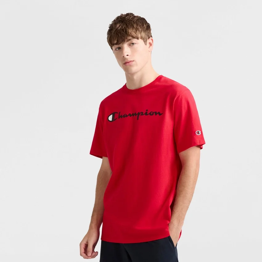 Klassisches T-Shirt mit Grafik, Script Logo