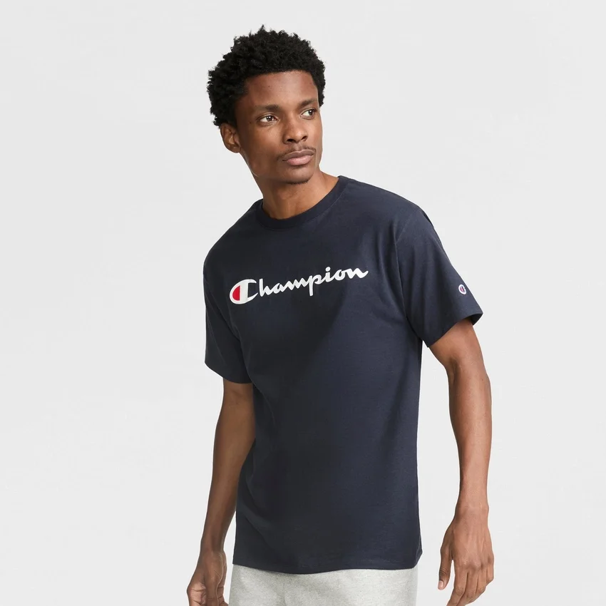 Klassisches T-Shirt mit Grafik, Script Logo