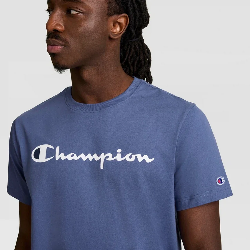 Klassisches T-Shirt mit Grafik, Script Logo