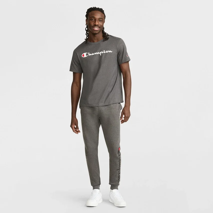 Klassisches T-Shirt mit Grafik, Script Logo