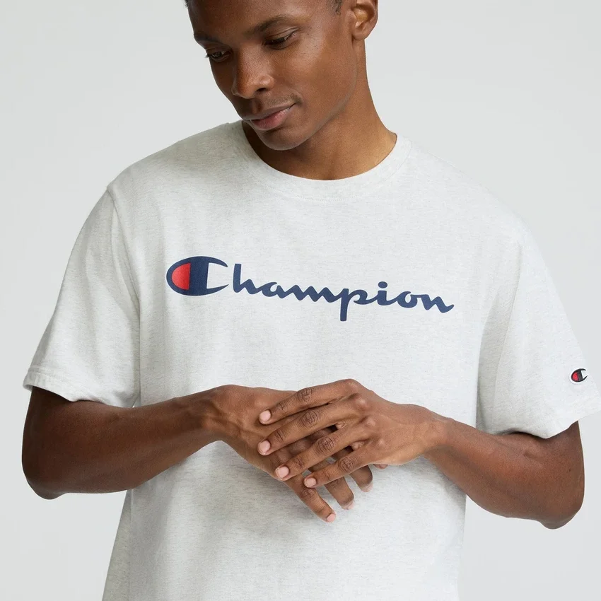 Klassisches T-Shirt mit Grafik, Script Logo