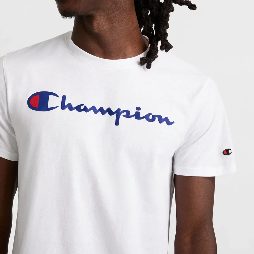 Klassisches T-Shirt mit Grafik, Script Logo