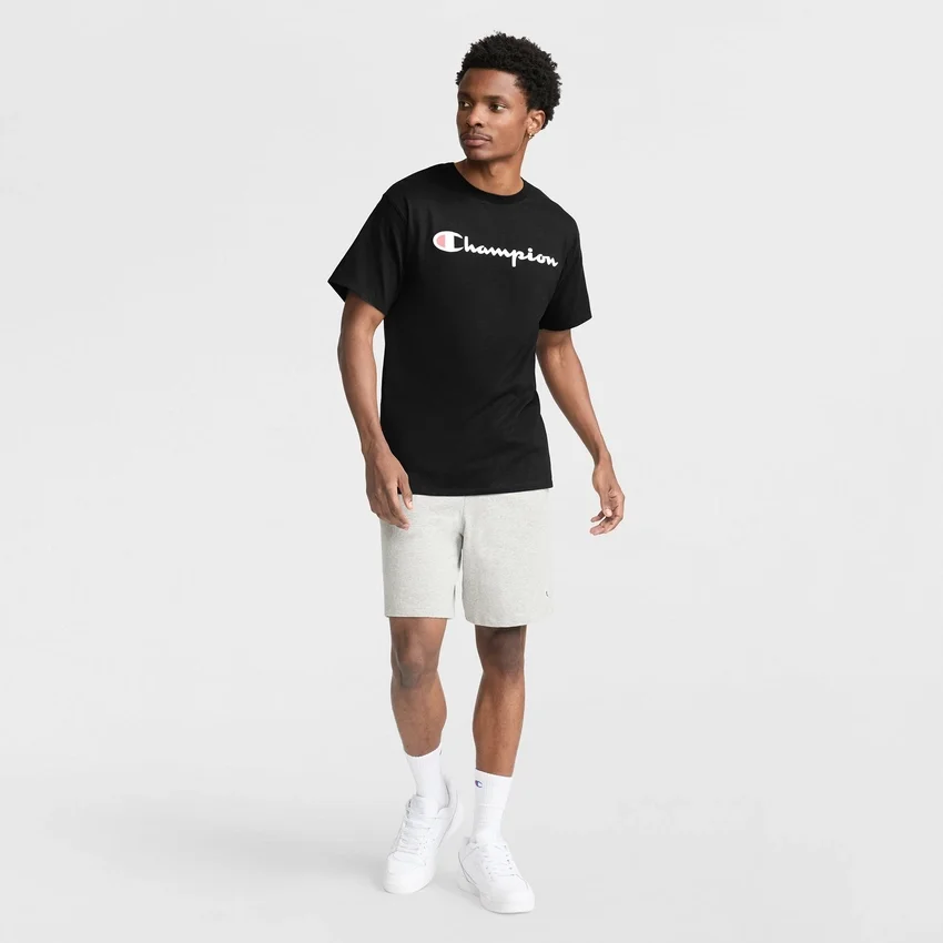 Klassisches T-Shirt mit Grafik, Script Logo