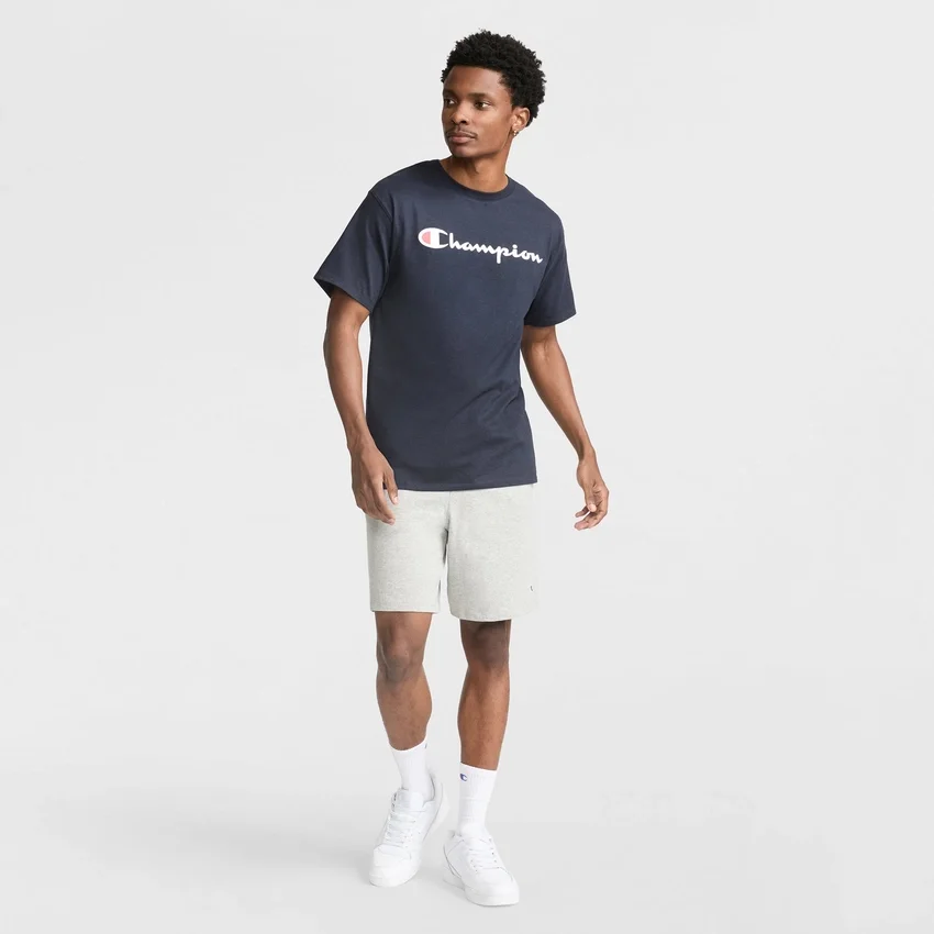 Klassisches T-Shirt mit Grafik, Script Logo