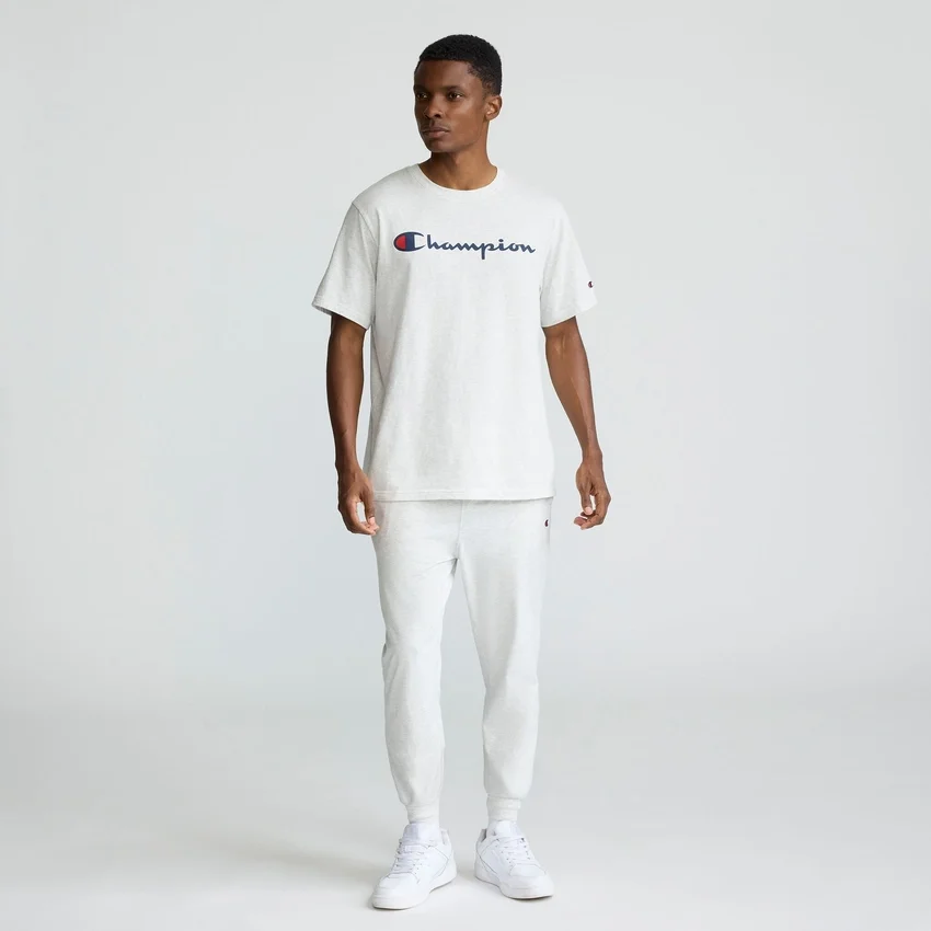 Klassisches T-Shirt mit Grafik, Script Logo