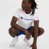 Klassisches T-Shirt mit Grafik, Script Logo