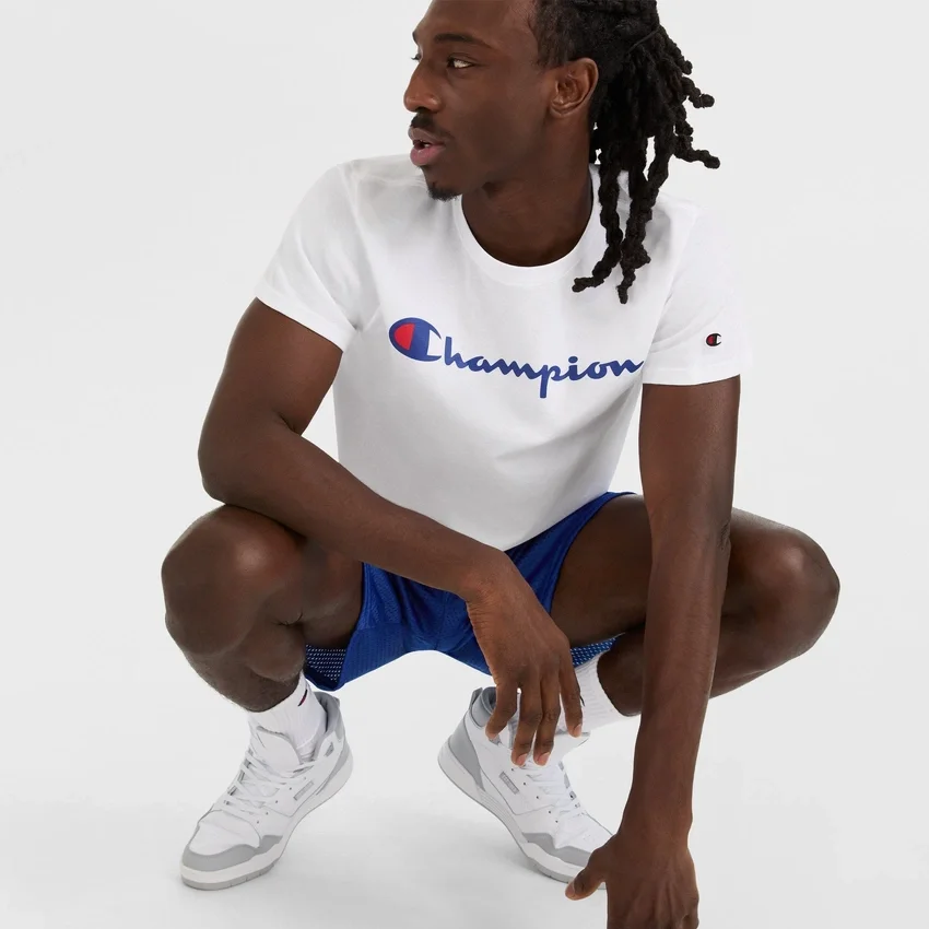 Klassisches T-Shirt mit Grafik, Script Logo