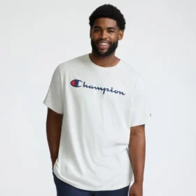Klassisches T-Shirt mit Grafik, Script Logo – Big & Tall