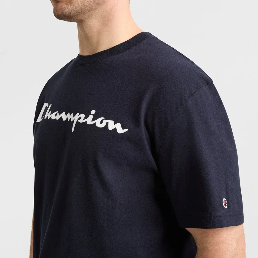 Klassisches T-Shirt mit Grafik, Script Logo – Big & Tall