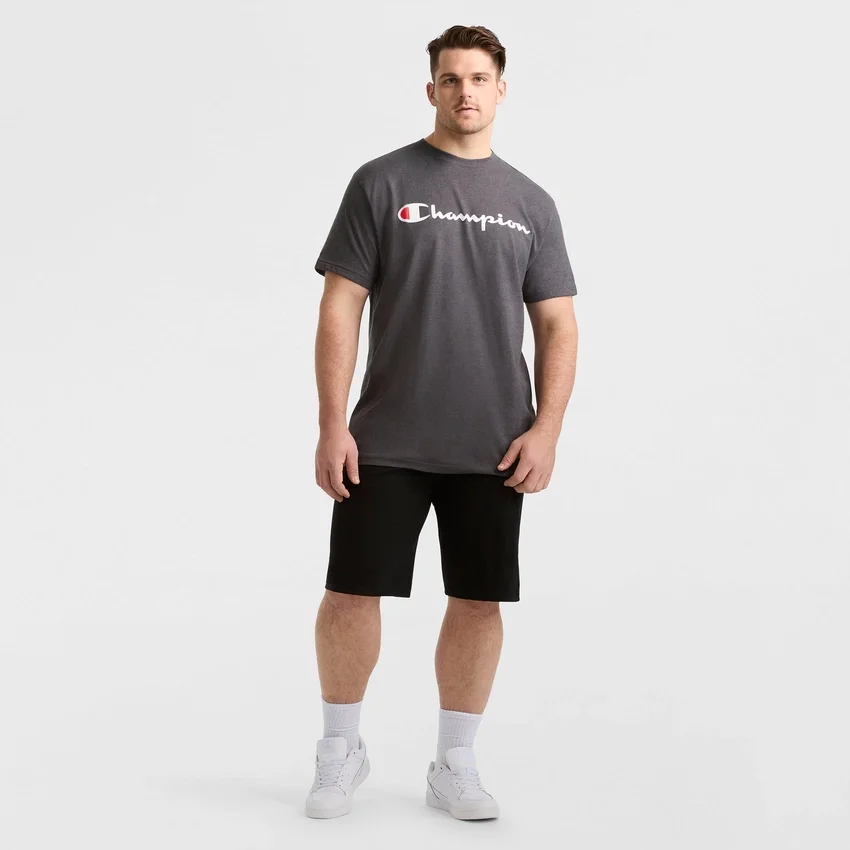 Klassisches T-Shirt mit Grafik, Script Logo – Big & Tall