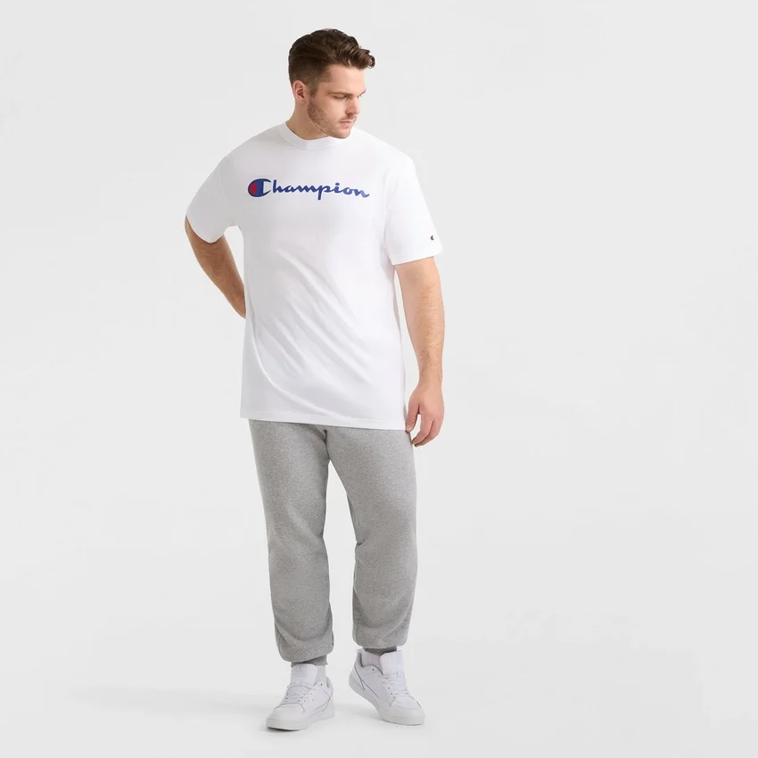 Klassisches T-Shirt mit Grafik, Script Logo – Big & Tall