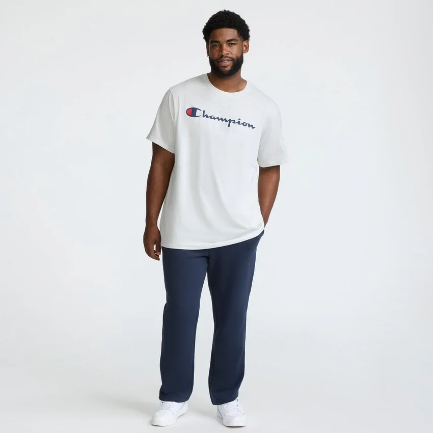 Klassisches T-Shirt mit Grafik, Script Logo – Big & Tall