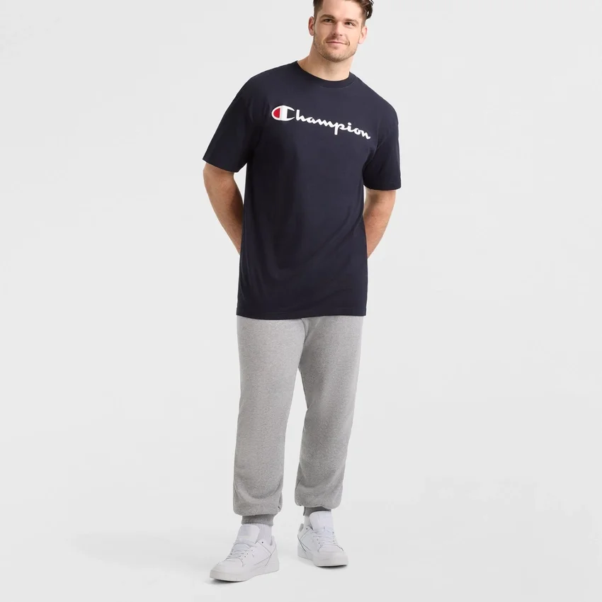 Klassisches T-Shirt mit Grafik, Script Logo – Big & Tall