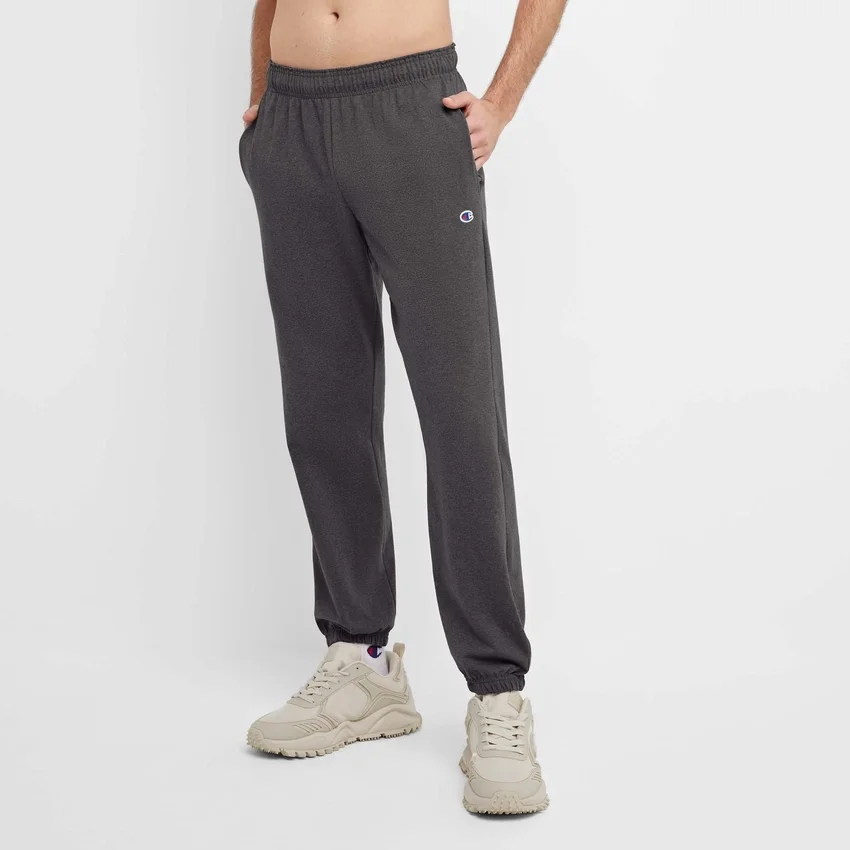 Leichte Lounge-Hose, geraffter Saum, C Logo