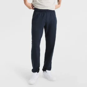 Leichte Lounge-Hose, geraffter Saum, C Logo