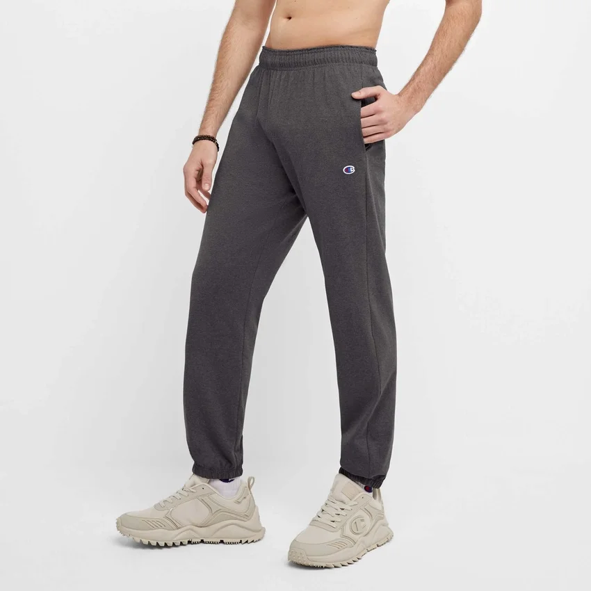 Leichte Lounge-Hose, geraffter Saum, C Logo