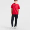 Leichte Lounge-Hose, geraffter Saum, C Logo