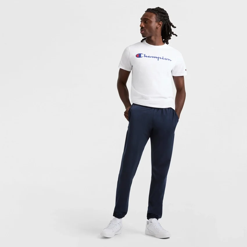 Leichte Lounge-Hose, geraffter Saum, C Logo