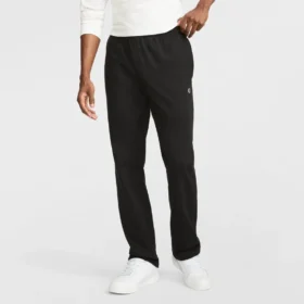 Leichte Lounge-Hose, offener Saum, C Logo