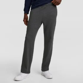 Leichte Lounge-Hose, offener Saum, C Logo