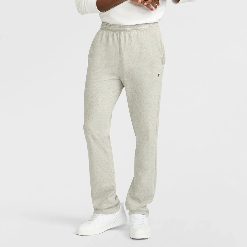 Leichte Lounge-Hose, offener Saum, C Logo