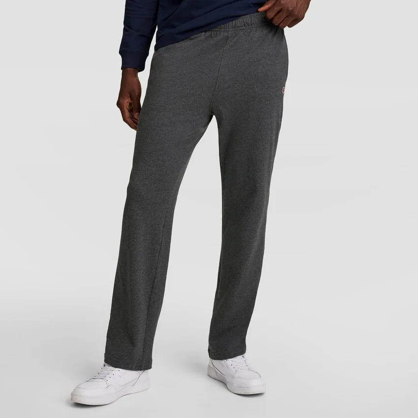 Leichte Lounge-Hose, offener Saum, C Logo