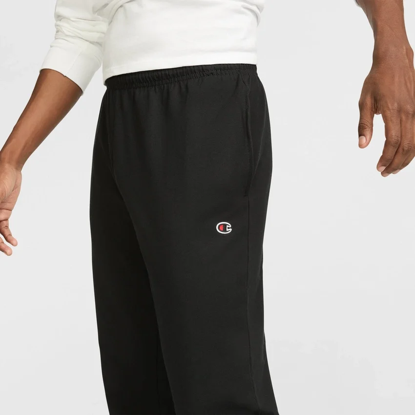 Leichte Lounge-Hose, offener Saum, C Logo