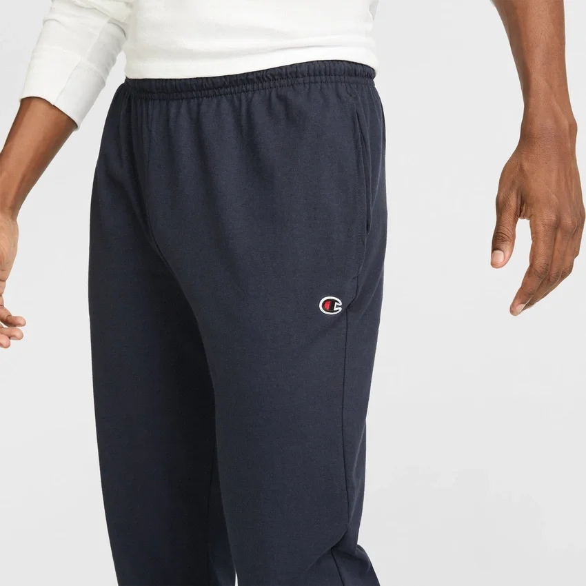 Leichte Lounge-Hose, offener Saum, C Logo