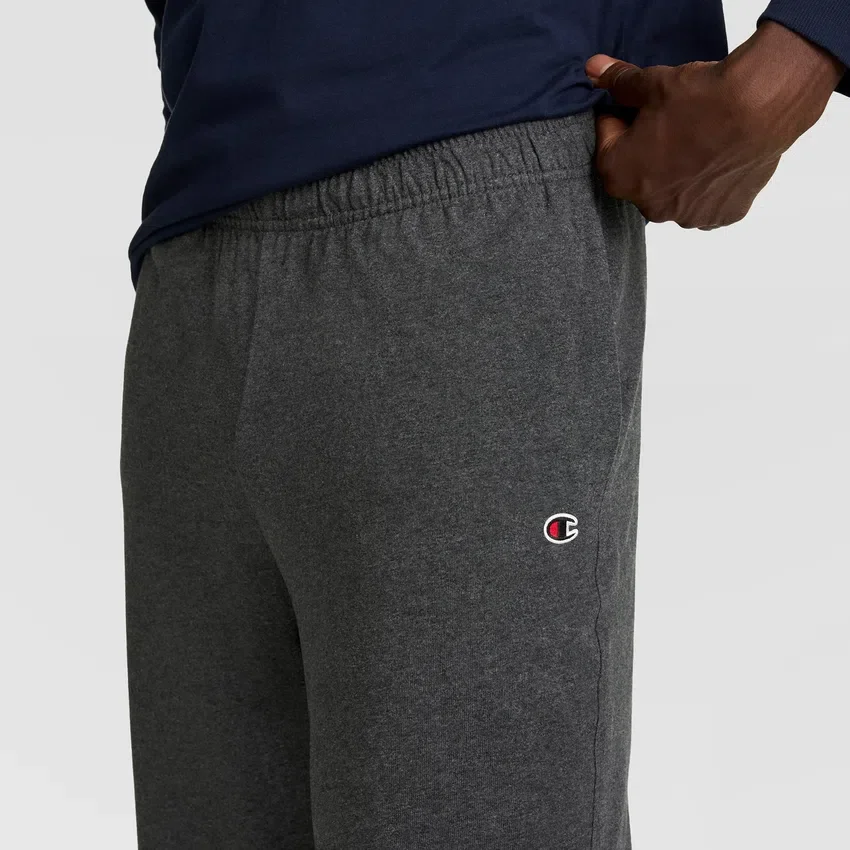 Leichte Lounge-Hose, offener Saum, C Logo