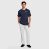 Leichte Lounge-Hose, offener Saum, C Logo