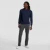 Leichte Lounge-Hose, offener Saum, C Logo