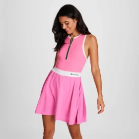 Match Point Tenniskleid, gesticktes Script Logo