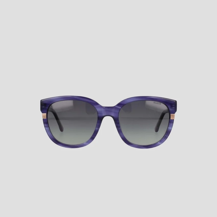 Polarisierte Damenbrille mit geschwungenem, quadratischem Rahmen
