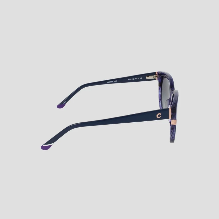 Polarisierte Damenbrille mit geschwungenem, quadratischem Rahmen