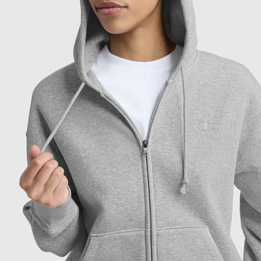 Powerblend-Fleece-Hoodie mit Reissverschluss, C Logo